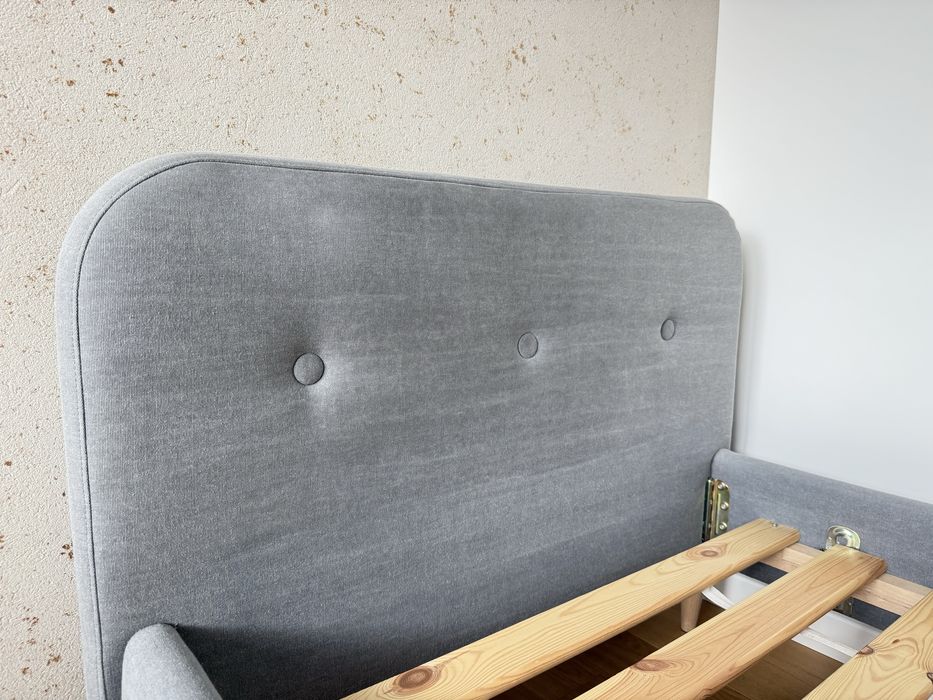 Łóżko tapicerowane Kids Concept, skandynawskie, pod materac 90x200
