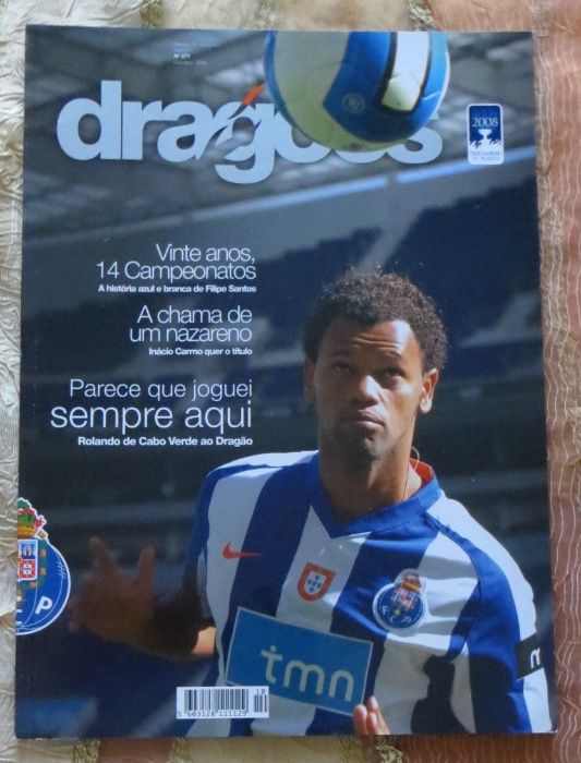 Revista Dragões Hóquei Patins - Filipe Santos 20 anos 14 Campeonatos,