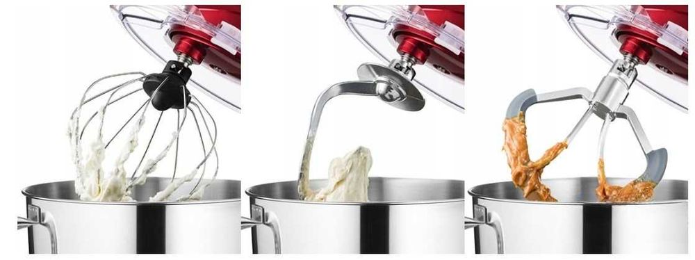 3200W MOCNY Robot kuchenny planetarny NIEZAWODNY 3 mieszadła 6,2L misa