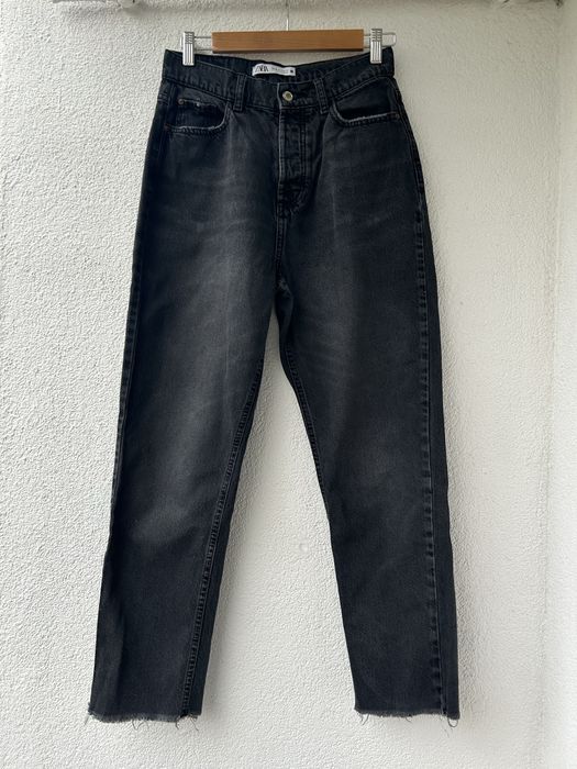 Zara jeansy spodnie mom fit wysoki stan