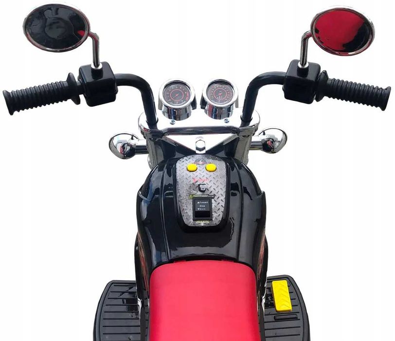 CHOPPER HARLEY motor na akumulator dla dzieci + Świecący Kogut