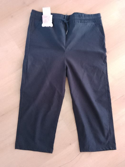 Nowe spodnie 2xl ciemny granat na gumce 3/4 nogawka