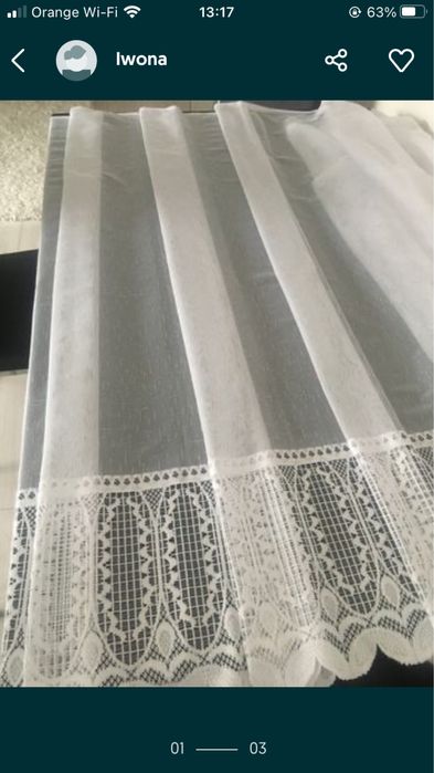 Firanka zakardowa biala