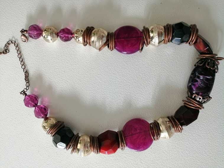 Naszyjnik odcienie fioletu