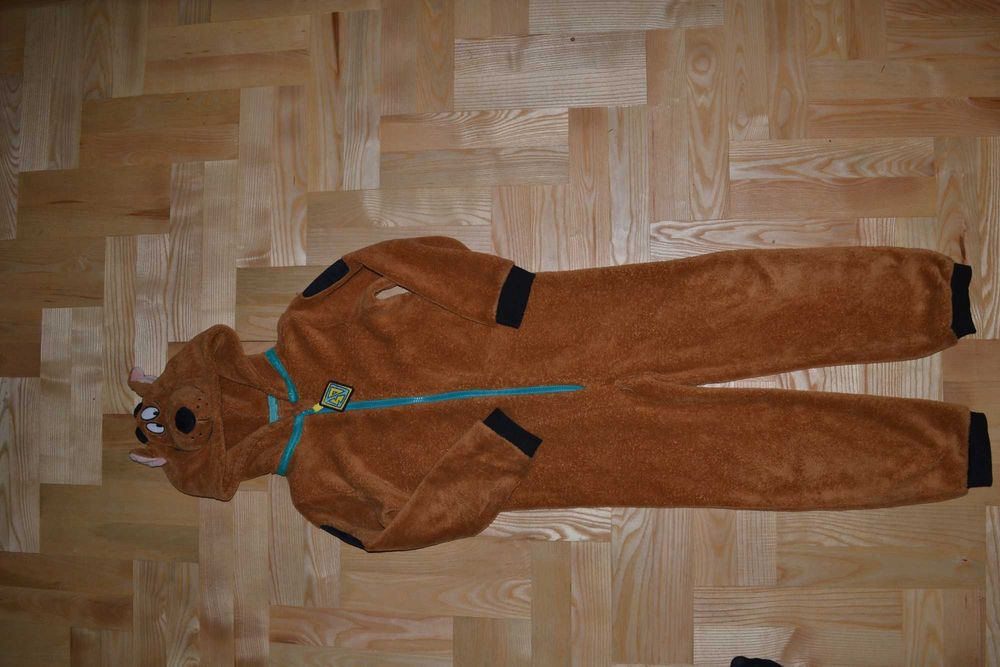 Scooby Doo pluszowy strój przebranie piżama 7/8 lat _122/128 cm