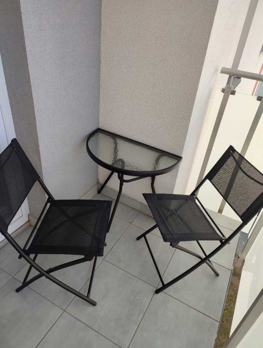 STYLOWY komplet balkonowy 2 krzesła stolik
