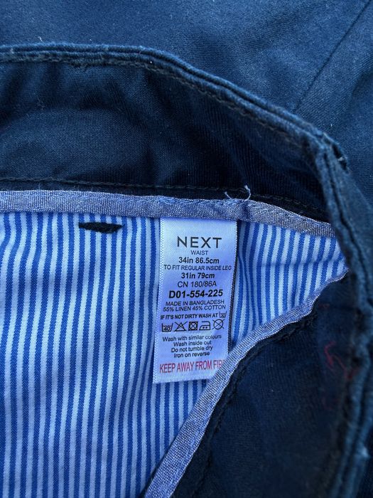 Next Linen Cargo Pants Relaxed Tapered Fit Size:L 34 лляні карго штани легенькі
