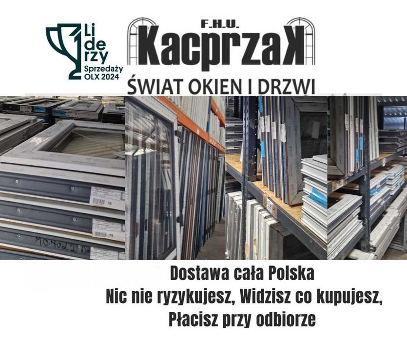 OKNO KacprzaK 140X130 OKNA PCV NOWE 1400x1300 Białe Lider Okna OLX