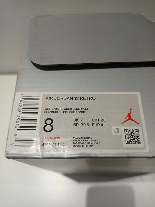 Air Jordan 13 Retro Obsidian Powder Blue White (roz. 41)