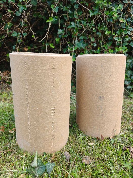 Ceramiczne wkłady kominowe 180 mm, nowe, firmy Leier + wełna, otulina