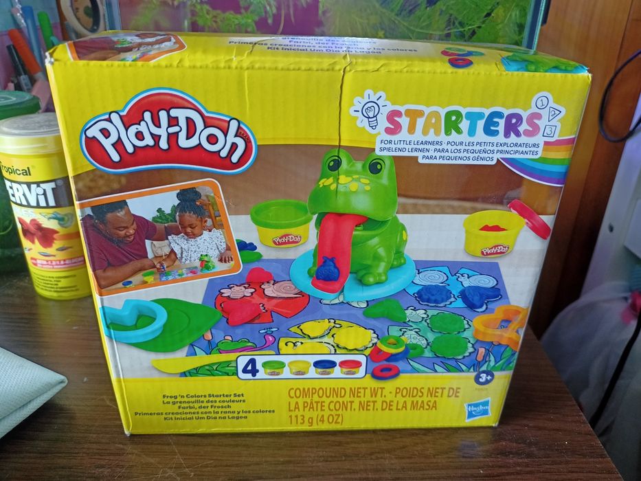 Play doh żaba plastelina modelina zestaw dla dzieci