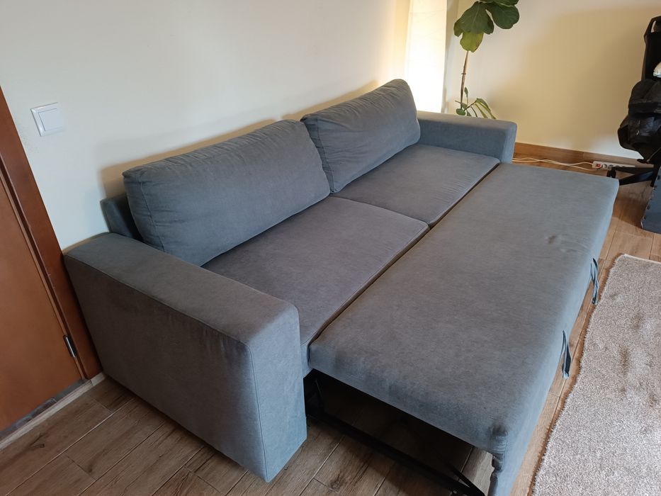 Sofá-Cama Confortável e Pouco Usado (Feira dos Sofás)