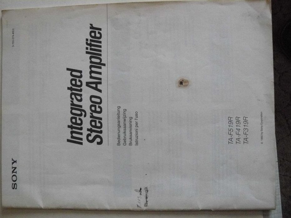 Instrukcje obsługi Technics lub Sony rtv