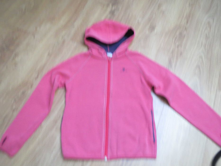 Bluza sportowa dziewczęca z kapturem Decathlon