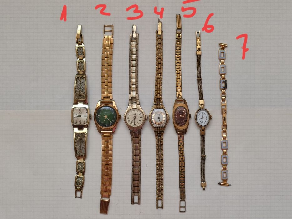 Часы женские жёлтые ссср