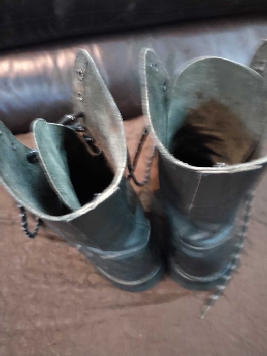 botas da tropa em couro com biqueira aço, 39
