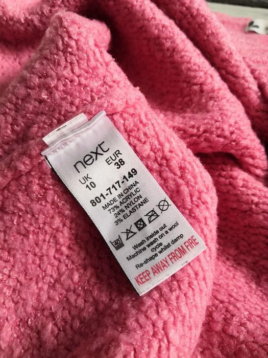 Next różowy sweter sweterek dekolt v.