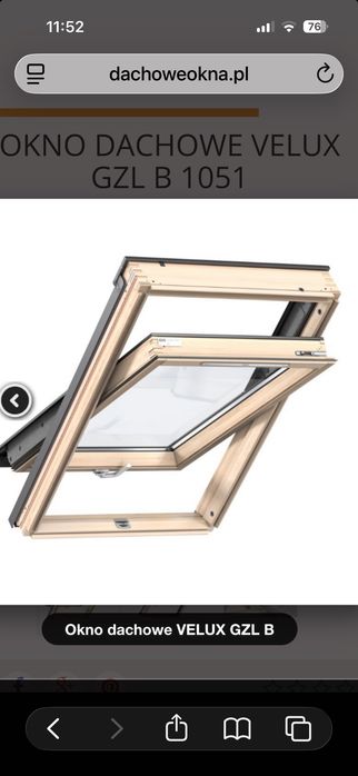 Nowe Okno dachowe Velux 94X140 z opierzeniem