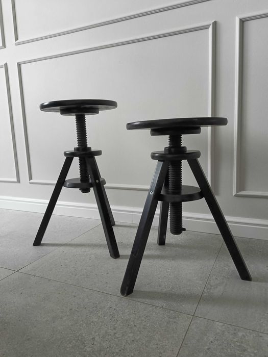 Taborety Ikea drewniane regulowane