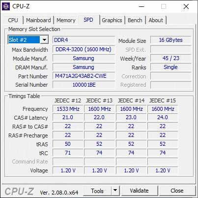 Комплект оперативної пам'яті 32GB (2x16GB) DDR4-3200 Samsung Laptop M471A2G43AB2-CWE (SODIMM)