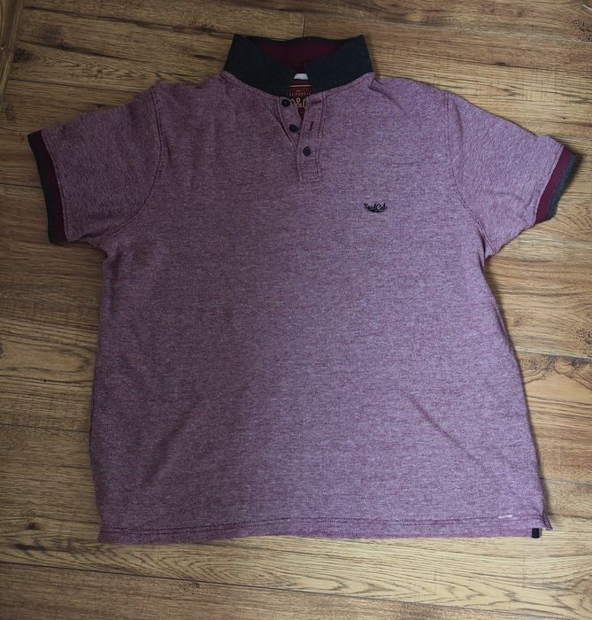 Koszulka polo męska. Kolor burgund.