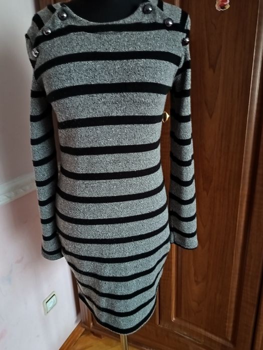 Сукня в рубчик теплий