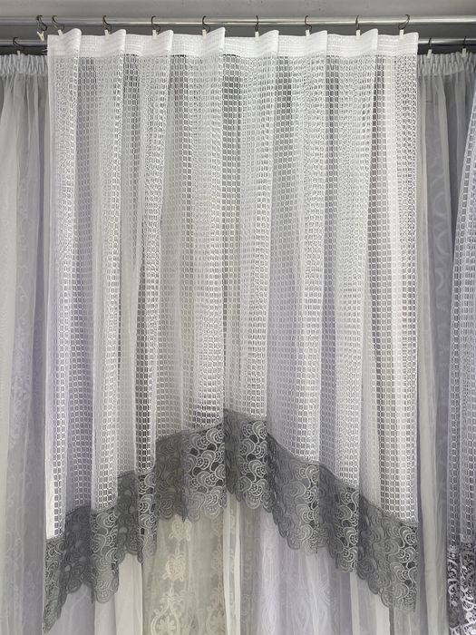 Тюль в кухню готова арки