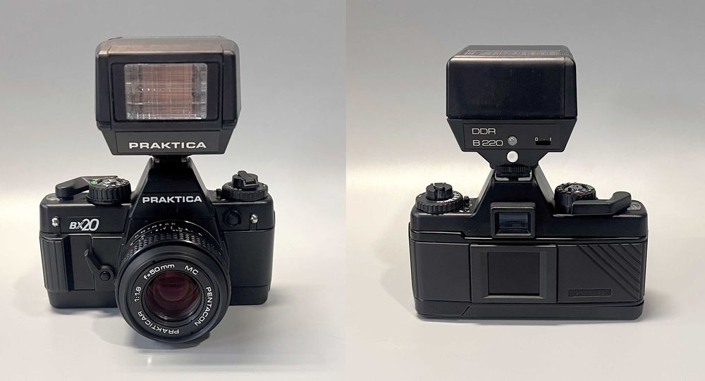 Aparat Praktica BX20 + Pentacon 50/1.8 MC + Pentacon 28/2.8 MC ZESTAW