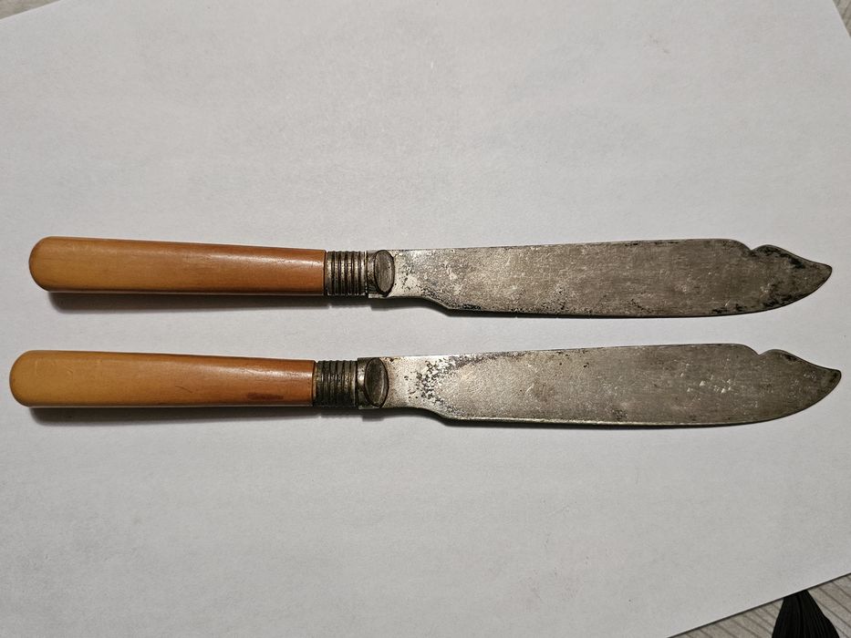 Вінтаж Рідкісні Столові Ножі для Риби М'яса EPNS Посріблення Англія