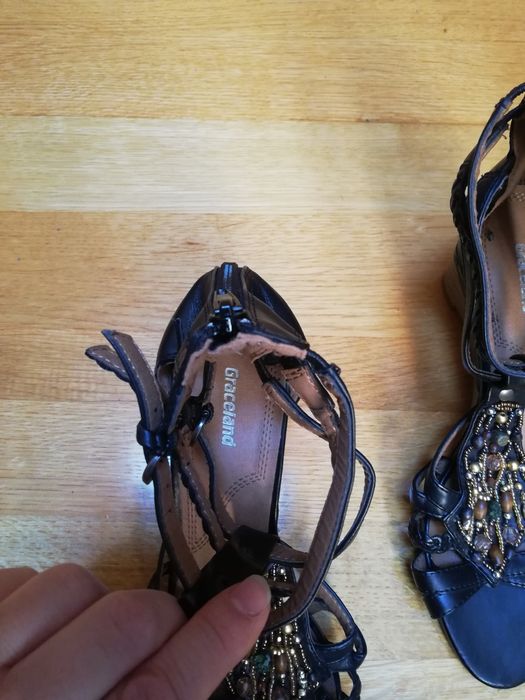 Sandałki damskie roz 39 czarne Graceland