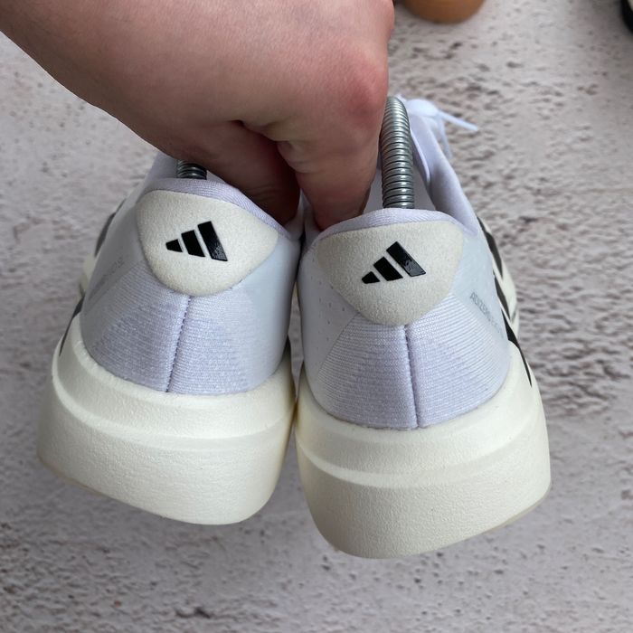 40 42.5 jh6208 елітні бігові кросівки adidas adizero evo sl white/black running jh6206