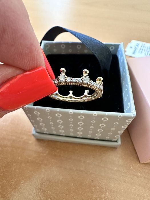 Каблучка Pandora з покриттям золота 18K
