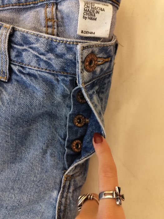 Spodnie męskie h&m jeansowe tappered leg