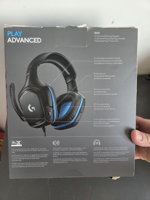Logitech G432 przewodowe słuchawki dla graczy gamingowe