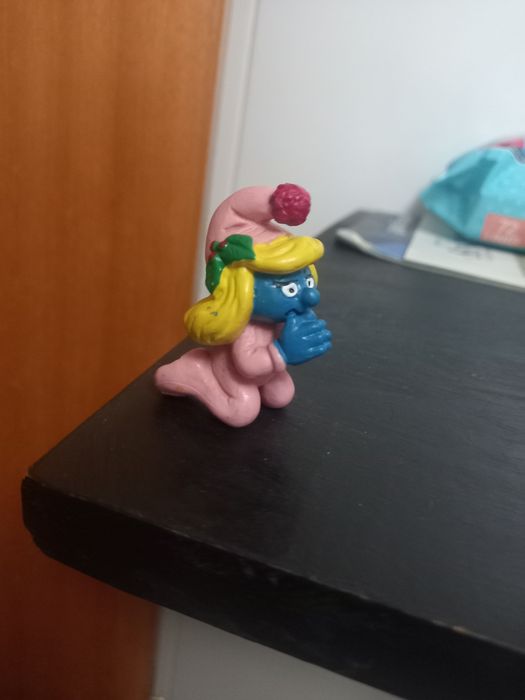 Rara figura smurfina coleção de natal