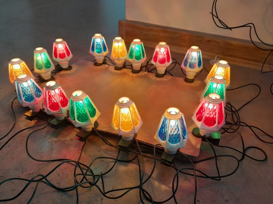 Lampki choinkowe lampiony latarenki prl #3
