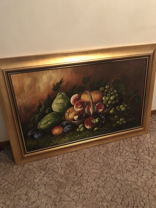 Obraz malowany za zamowienie - unikat zlota rama