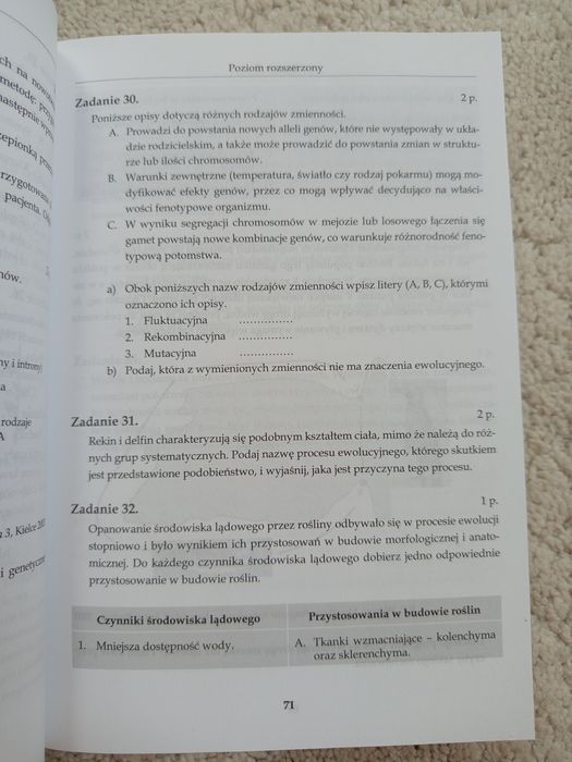 Arkusze egzaminacyjne biologia