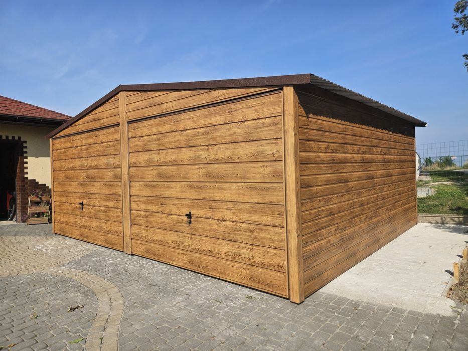 6x5.8 MAZ Garaze Blaszane Garaż Blaszany Blaszak Blaszaki Drewnopodobn