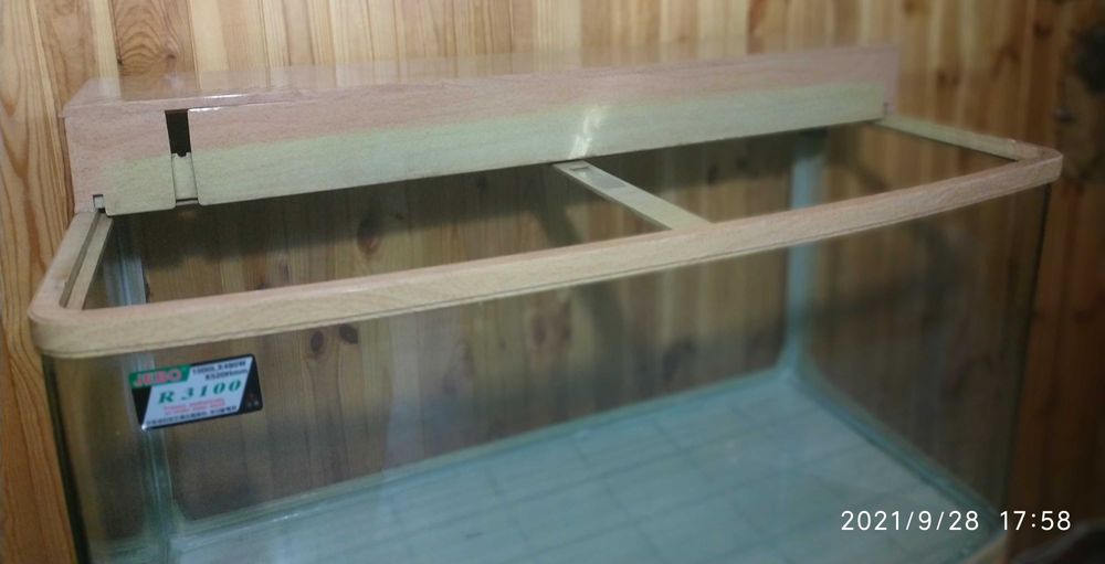 Акваріум JEBO R3100 - 250 л. 100*48*52 см з кришкою 62 см на тумбочці