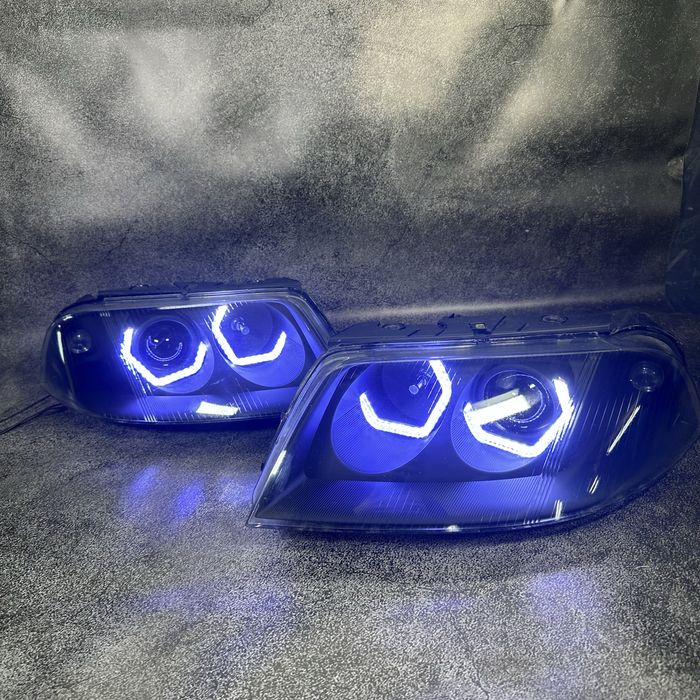 Фари відновлення VOLKSWAGEN PASSAT B5+, BI-LED, оченята, антихром