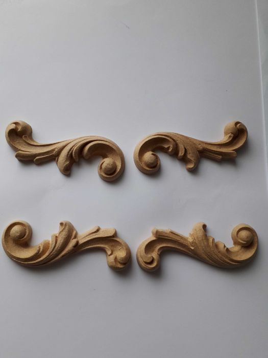 Dekor ornament z pyłu drzewnego(4szt.)