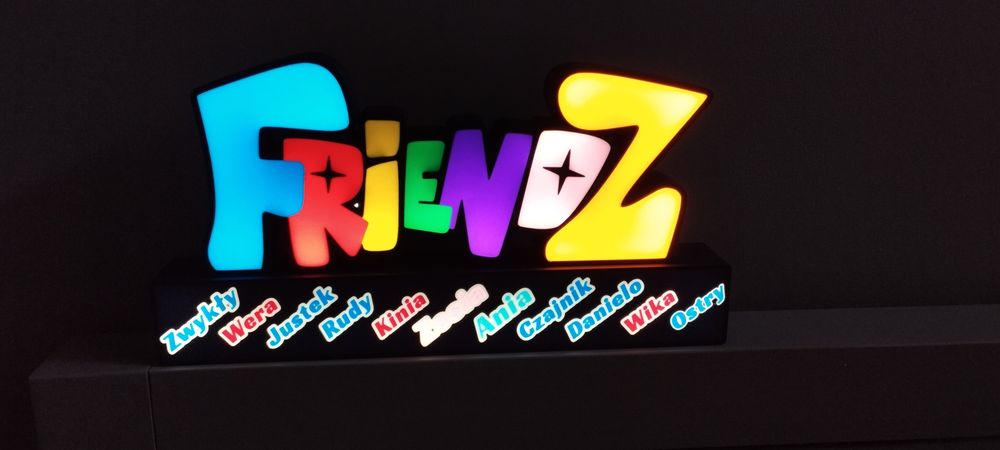 Lampka LED 3d - logo Friendz + baner
