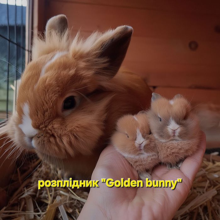 Карликові міні кролики декоративні мини крольчата Левоголові Lionhead