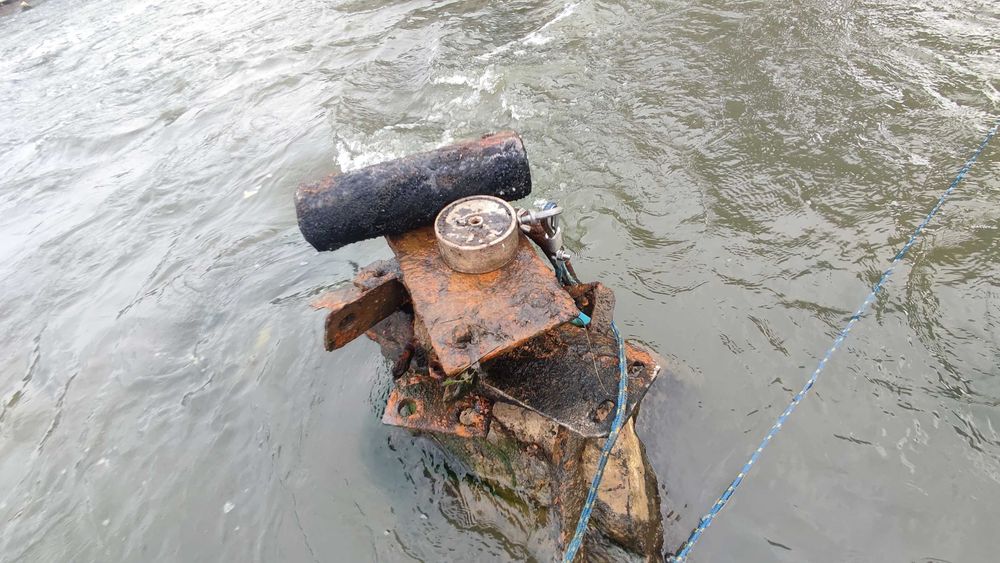 Magnes neodymowy do poszukiwań łowienia F300 2xM10 mocny Magtom 500kg