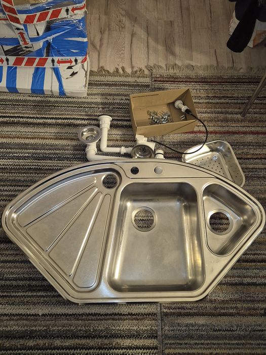 Кухонна мойка углова+кран