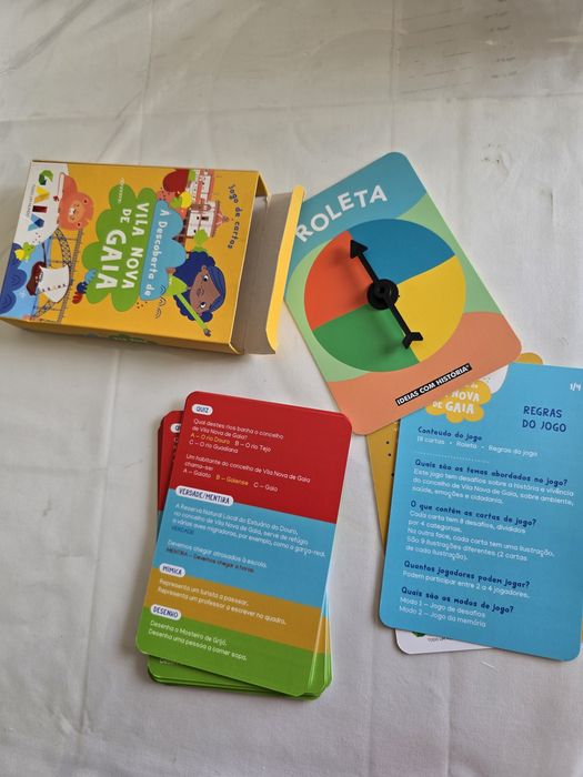 Jogo de Cartas "À Descoberta de Vila Nova de Gaia" pouco usado