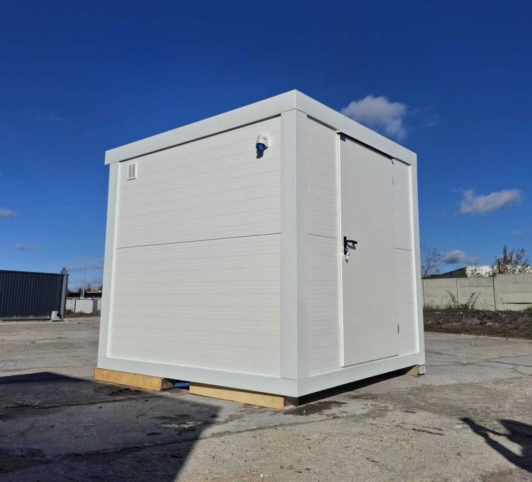 Kontener 2,50x2,50 płyta PIR 120mm, pawilon socjalny, stróżówka