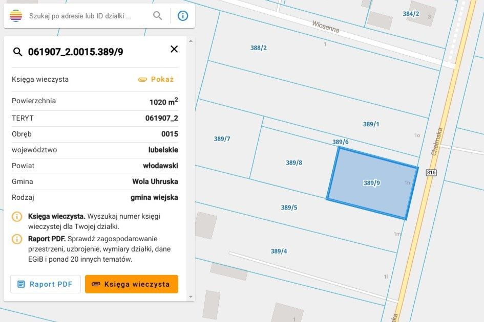 Działka budowlana 10 arów Wola Uhruska - Widok 4