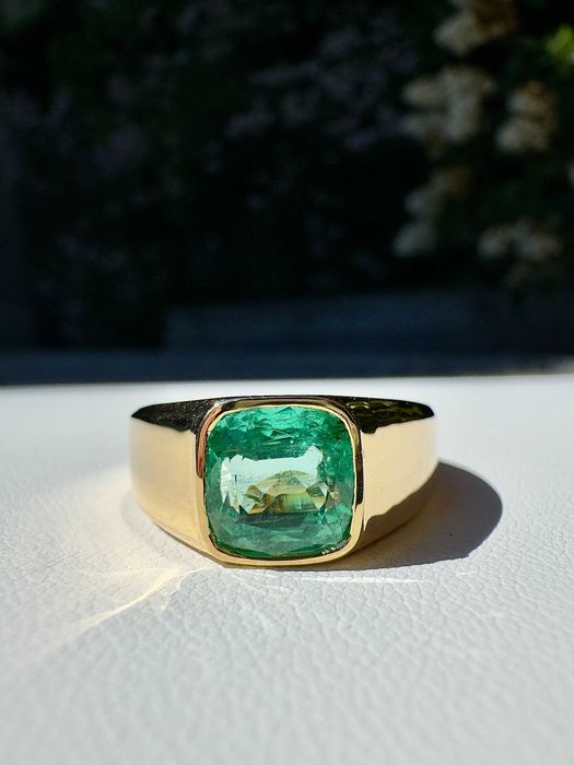 Kolekcjonerski SYGNET ZE SZMARAGDEM NATURALNYM IGI 3,30CT! 14,66G P.672